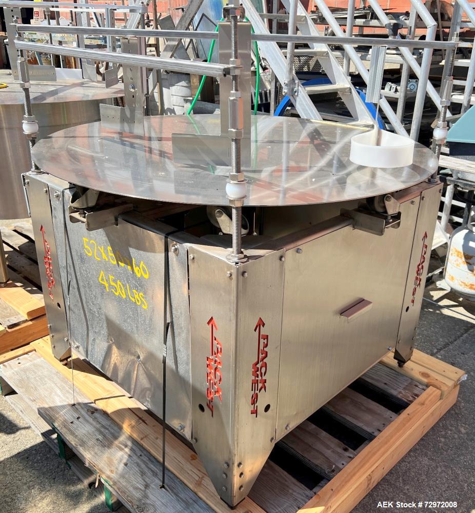 Used PackWest 48" Stainless Steel Rotary Unscrambling Table – High-Efficiency Sorting
