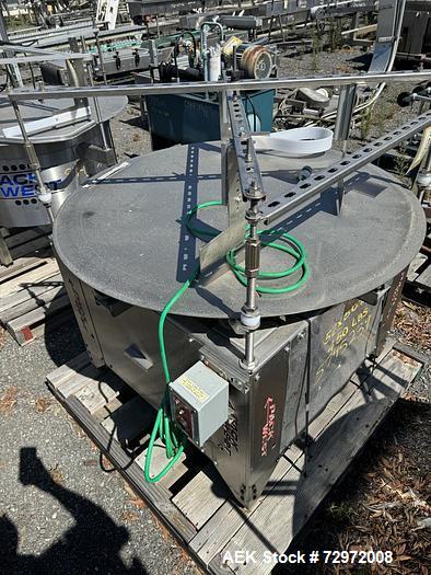 Used PackWest 48" Stainless Steel Rotary Unscrambling Table – High-Efficiency Sorting