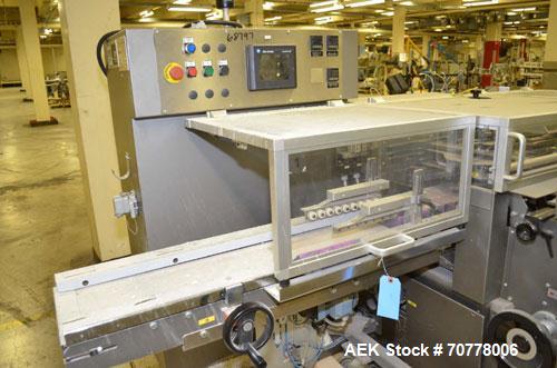 Used BFB (IMA) Model 3701U automatic, 4 point, overwrapper. Capable of speeds up to 150 packages per minute. Package size range: (Length or A) 40mm to 125mm  (Height or B)  23mm to 90mm (Width or C) ...