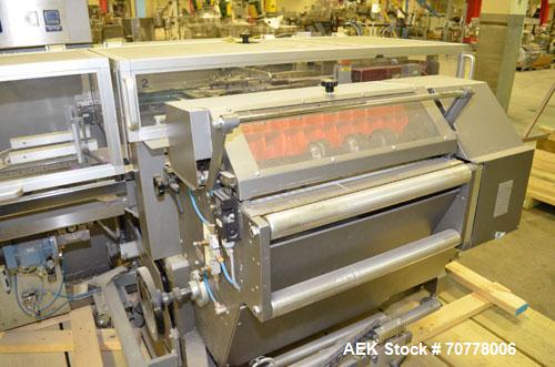 Used BFB (IMA) Model 3701U automatic, 4 point, overwrapper. Capable of speeds up to 150 packages per minute. Package size range: (Length or A) 40mm to 125mm  (Height or B)  23mm to 90mm (Width or C) ...