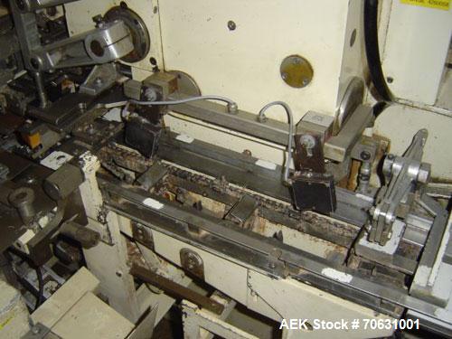 Used Sapal SC3-100 Foil and Bank Wrapper.  300 Wraps/min maximum depending on size and type of bar.  Current set up 125 grams chocolate bars.  6.4" x 3.3" x 0.4" (163 x 85 x 10 mm).  Including PEC an...