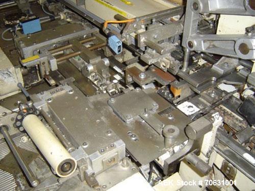 Used Sapal SC3-100 Foil and Bank Wrapper.  300 Wraps/min maximum depending on size and type of bar.  Current set up 125 grams chocolate bars.  6.4" x 3.3" x 0.4" (163 x 85 x 10 mm).  Including PEC an...