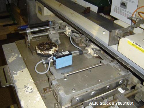 Used Sapal SC3-100 Foil and Bank Wrapper.  300 Wraps/min maximum depending on size and type of bar.  Current set up 125 grams chocolate bars.  6.4" x 3.3" x 0.4" (163 x 85 x 10 mm).  Including PEC an...