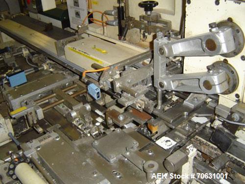 Used Sapal SC3-100 Foil and Bank Wrapper.  300 Wraps/min maximum depending on size and type of bar.  Current set up 125 grams chocolate bars.  6.4" x 3.3" x 0.4" (163 x 85 x 10 mm).  Including PEC an...