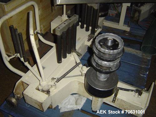 Used Sapal SC3-100 Foil and Bank Wrapper.  300 Wraps/min maximum depending on size and type of bar.  Current set up 125 grams chocolate bars.  6.4" x 3.3" x 0.4" (163 x 85 x 10 mm).  Including PEC an...