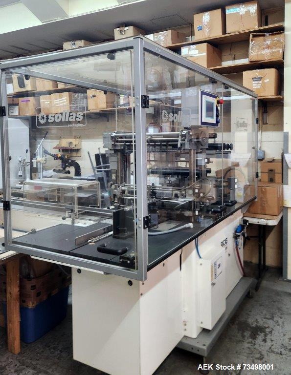 Used Sollas Model 20 Die Fold Overwrapper | Tear Tape | 50 PPM | CE Certified | Cosmetics Use