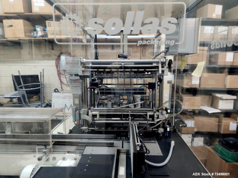 Used Sollas Model 20 Die Fold Overwrapper | Tear Tape | 50 PPM | CE Certified | Cosmetics Use
