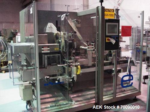 Used Uhlmann Model E3060 overwrap bundler. Capable of speeds up to 60 bundles per minute or 500 cartons per minute.Maximum carton size: 130mm x 150mm x 250mm. Has carton upstacker for collation. Max ...