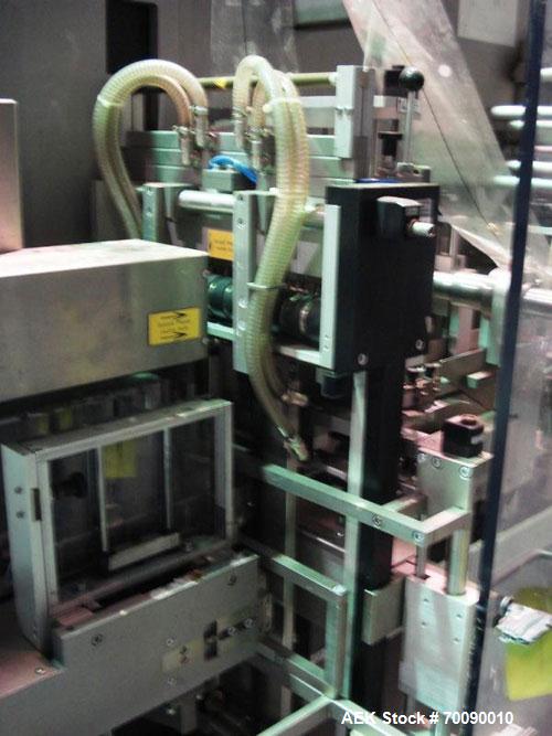 Used Uhlmann Model E3060 overwrap bundler. Capable of speeds up to 60 bundles per minute or 500 cartons per minute.Maximum carton size: 130mm x 150mm x 250mm. Has carton upstacker for collation. Max ...