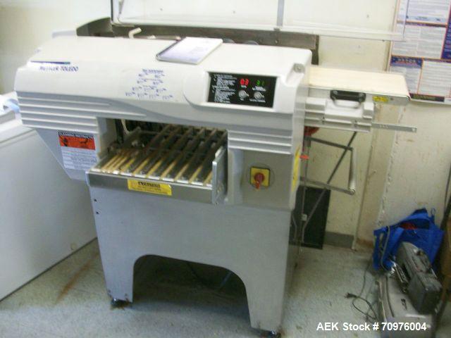 Used Mettler Toledo Wrapper, Model 645 XL-45, 90 degree conveyor, 3' accumulator table.