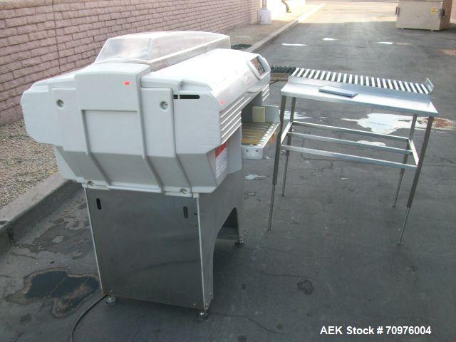 Used Mettler Toledo Wrapper, Model 645 XL-45, 90 degree conveyor, 3' accumulator table.