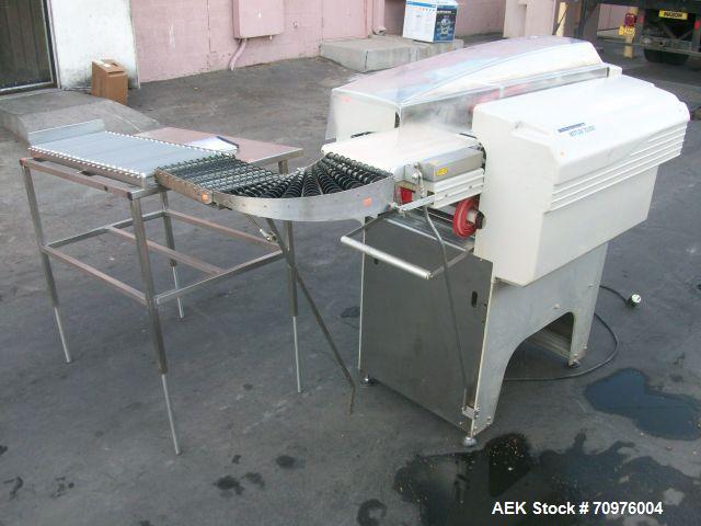 Used Mettler Toledo Wrapper, Model 645 XL-45, 90 degree conveyor, 3' accumulator table.
