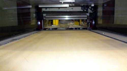 Used Ameripak Model 140S Horizontal Wrapper capable of speeds up to 100 feet per minute. Printed Film Registered Wrapper is convertible with modular fin seal assemblies for either shrink or supported...