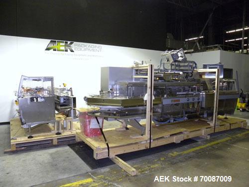 Used Bosch Sigpack HBL Horizontal Flow Wrapper. Capable of speeds up to 200 packages per minute. Machine has a package size range of: length 50 to 300mm, width up to 120mm, height up to 60mm. Has a m...