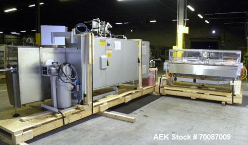 Used Bosch Sigpack HBL Horizontal Flow Wrapper. Capable of speeds up to 200 packages per minute. Machine has a package size range of: length 50 to 300mm, width up to 120mm, height up to 60mm. Has a m...
