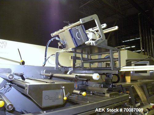 Used Bosch Sigpack HBL Horizontal Flow Wrapper. Capable of speeds up to 200 packages per minute. Machine has a package size range of: length 50 to 300mm, width up to 120mm, height up to 60mm. Has a m...