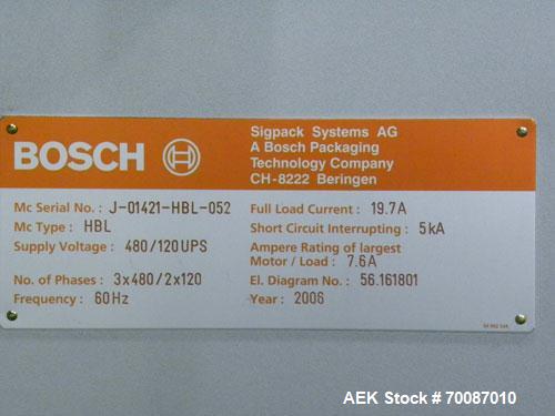 Used Bosch Sigpack HBL Horizontal Flow Wrapper