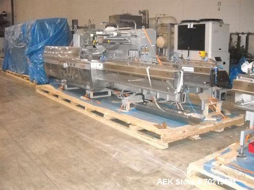 Used Bosch Sigpack HSL Hermetical Seal, Long Dwell horizontal wrapper capable of speeds up to 350 packages per minute. Package size range: (Length) 50mm to 300mm (Width) up to 120mm (Height) up to 60...