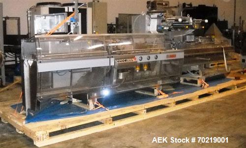 Used Bosch Sigpack HSL Hermetical Seal, Long Dwell horizontal wrapper capable of speeds up to 350 packages per minute. Package size range: (Length) 50mm to 300mm (Width) up to 120mm (Height) up to 60...