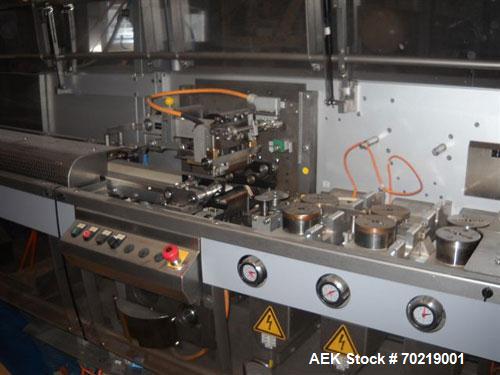 Used Bosch Sigpack HSL Hermetical Seal, Long Dwell horizontal wrapper capable of speeds up to 350 packages per minute. Package size range: (Length) 50mm to 300mm (Width) up to 120mm (Height) up to 60...