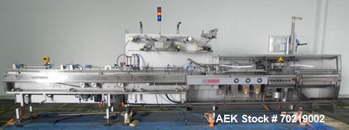 Used Bosch Sigpack HSL Hermetical Seal, Long Dwell horizontal wrapper, Capable of speeds up to 350 packages per minute. Package size range: (Length) 50mm to 300mm (Width) up to 120mm (Height) up to 6...