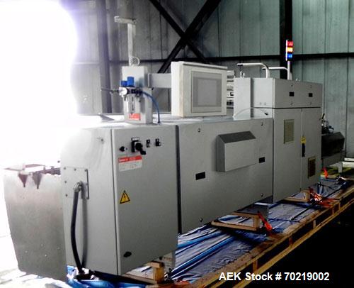Used Bosch Sigpack HSL Hermetical Seal, Long Dwell horizontal wrapper, Capable of speeds up to 350 packages per minute. Package size range: (Length) 50mm to 300mm (Width) up to 120mm (Height) up to 6...