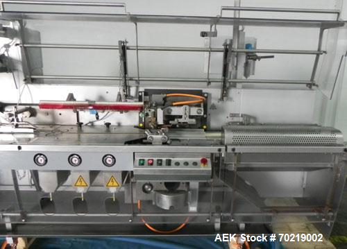 Used Bosch Sigpack HSL Hermetical Seal, Long Dwell horizontal wrapper, Capable of speeds up to 350 packages per minute. Package size range: (Length) 50mm to 300mm (Width) up to 120mm (Height) up to 6...