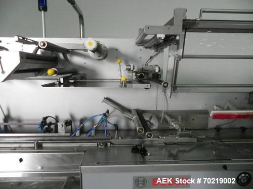 Used Bosch Sigpack HSL Hermetical Seal, Long Dwell horizontal wrapper, Capable of speeds up to 350 packages per minute. Package size range: (Length) 50mm to 300mm (Width) up to 120mm (Height) up to 6...