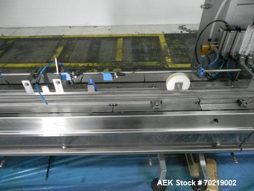 Used Bosch Sigpack HSL Hermetical Seal, Long Dwell horizontal wrapper, Capable of speeds up to 350 packages per minute. Package size range: (Length) 50mm to 300mm (Width) up to 120mm (Height) up to 6...