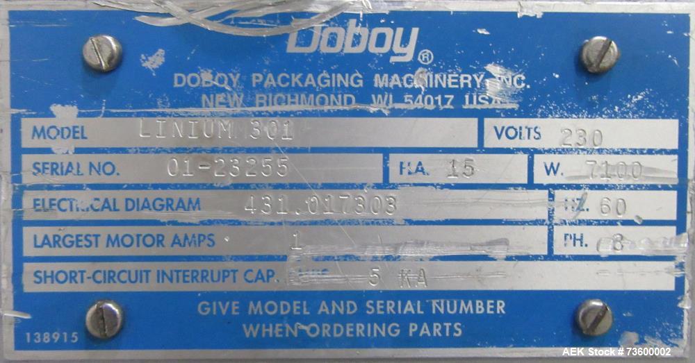 Bosch Doboy Linium 301 Flow Wrapper | Stainless Steel, High-Speed Horizontal Packaging