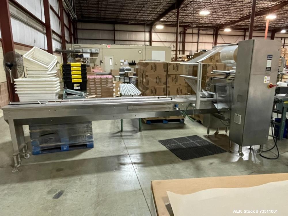Used Bosch Pack 102 Horizontal Flow Wrapper | 8” Jaws | Markem X40 Coder | Extra Parts