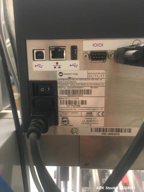 Used Bosch Horizontal Flow Wrapper, Model Pack 201. Machine is rated for speeds up to 450 packages per minute (depending on package size and changeparts). Has a size range of: 40 mm (1.5") to 565 mm ...