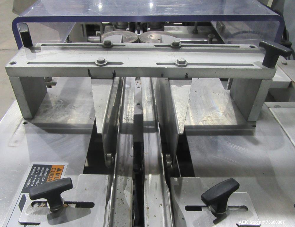 Bosch (Syntegon) Model Pack 201 Horizontal Wrapper with 2 Up Seal Jaws. 250 PPM