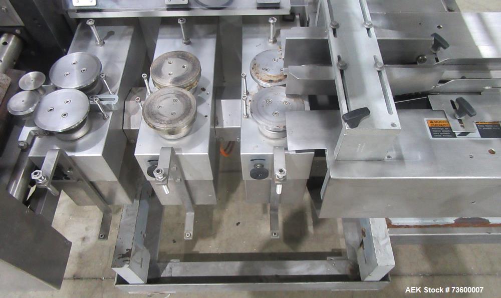 Bosch (Syntegon) Model Pack 201 Horizontal Wrapper with 2 Up Seal Jaws. 250 PPM