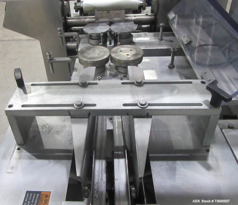 Bosch (Syntegon) Model Pack 201 Horizontal Wrapper with 2 Up Seal Jaws. 250 PPM