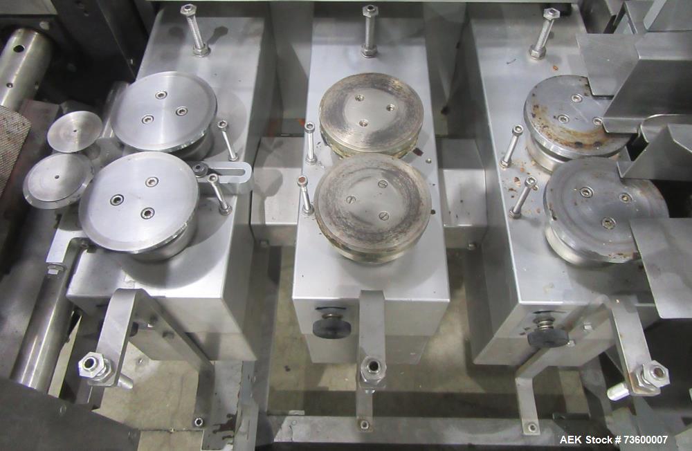 Bosch (Syntegon) Model Pack 201 Horizontal Wrapper with 2 Up Seal Jaws. 250 PPM