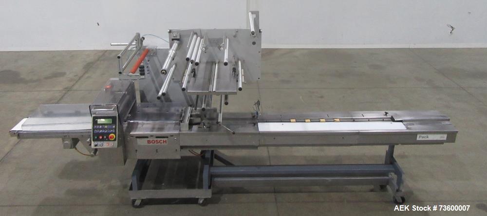 Bosch (Syntegon) Model Pack 201 Horizontal Wrapper with 2 Up Seal Jaws. 250 PPM