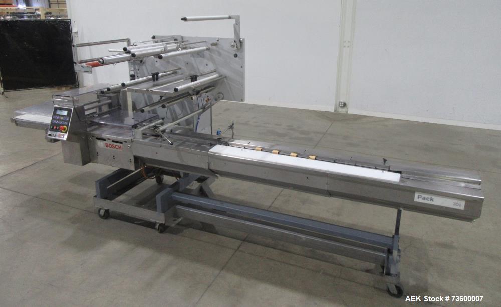 Bosch (Syntegon) Model Pack 201 Horizontal Wrapper with 2 Up Seal Jaws. 250 PPM