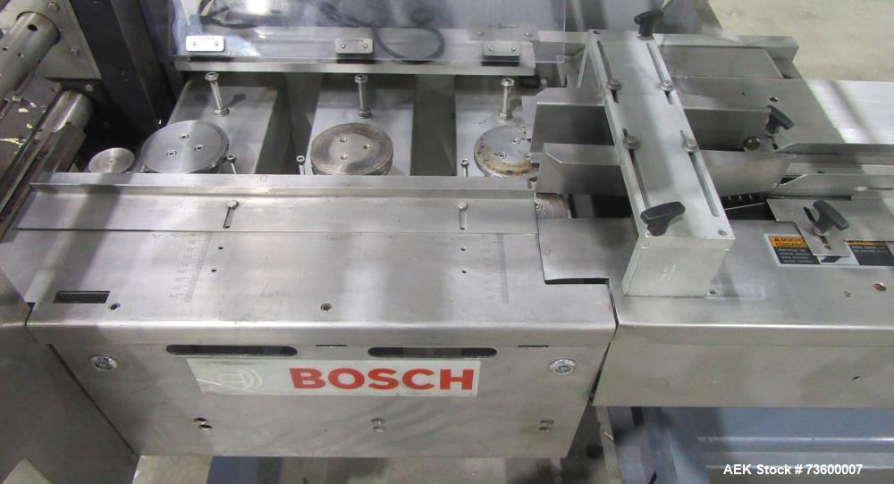 Bosch (Syntegon) Model Pack 201 Horizontal Wrapper with 2 Up Seal Jaws. 250 PPM