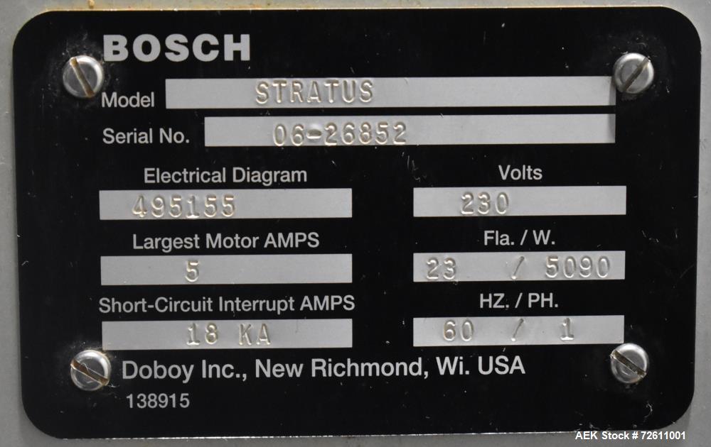 Doboy (Bosch) Stratus Horizontal Flow Wrapper