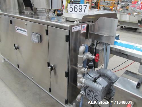 Used Cambell Revolution Horizontal Stainless Steel Washdown Wrapper. Designed for structured resistance sealed film. (Unused condition, New in 2014!) High speed unit with automatic servo belt infeed....