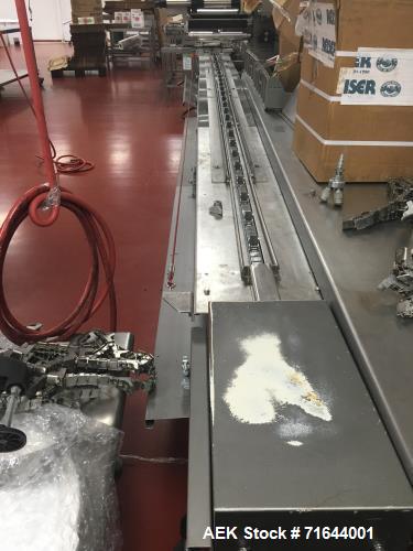 Used Campbell Model Pioneer Horizontal Flow Wrapper. Capable of speeds up to 200 packages per minute. Currently set up with a two up configuration. Has film print registration, Allen Bradley PLC cont...