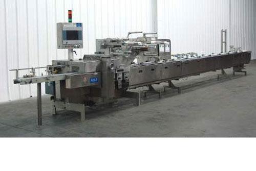 Used Delta Model Eagle Horizontal Flow Wrapper with inline feeder. Last running confectionary product from 300 to 585 pieces per minute. Has servo axis, inline product feeder that spaces each product...