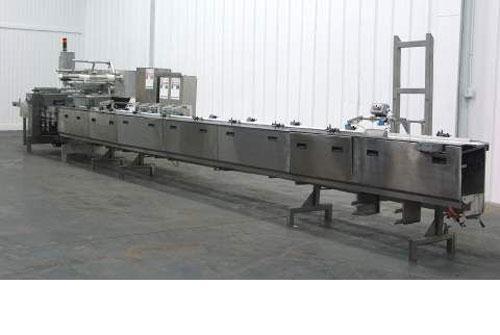 Used Delta Model Eagle Horizontal Flow Wrapper with inline feeder. Last running confectionary product from 300 to 585 pieces per minute. Has servo axis, inline product feeder that spaces each product...