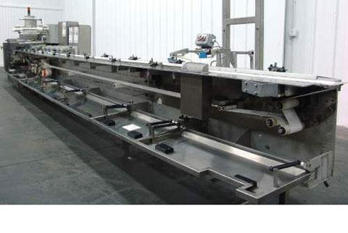 Used Delta Model Eagle Horizontal Flow Wrapper with inline feeder. Last running confectionary product from 300 to 585 pieces per minute. Has servo axis, inline product feeder that spaces each product...