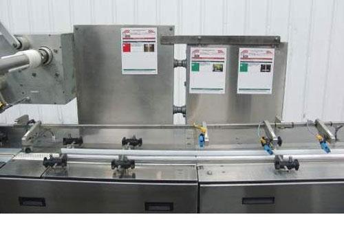 Used Delta Model Eagle Horizontal Flow Wrapper with inline feeder. Last running confectionary product from 300 to 585 pieces per minute. Has servo axis, inline product feeder that spaces each product...