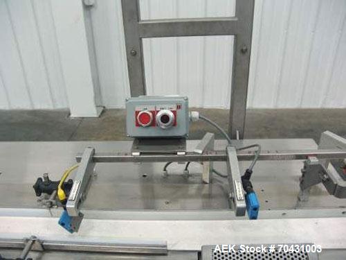 Used Delta Model Eagle Horizontal Flow Wrapper with inline feeder. Last running confectionary product from 300 to 585 pieces per minute. Has servo axis, inline product feeder that spaces each product...