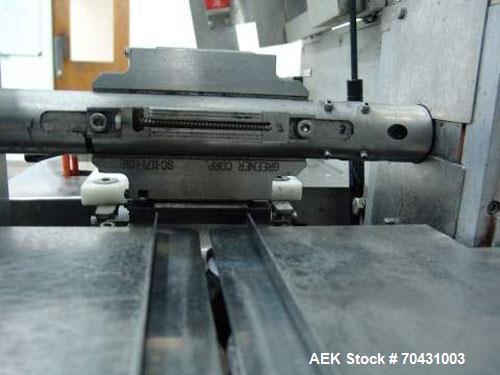 Used Delta Model Eagle Horizontal Flow Wrapper with inline feeder. Last running confectionary product from 300 to 585 pieces per minute. Has servo axis, inline product feeder that spaces each product...