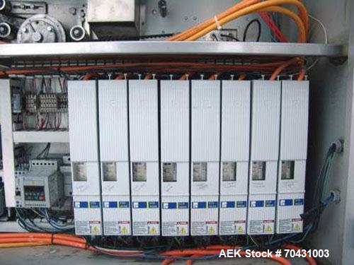 Used Delta Model Eagle Horizontal Flow Wrapper with inline feeder. Last running confectionary product from 300 to 585 pieces per minute. Has servo axis, inline product feeder that spaces each product...