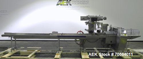 Used Bosch Doboy Linium 311 horizontal wrapper. 1 up crimper capable of speeds up to 150 packages per minute (can run up to 350 packages per minute on a 2 up configuration). Has a 120mm Crimper diame...